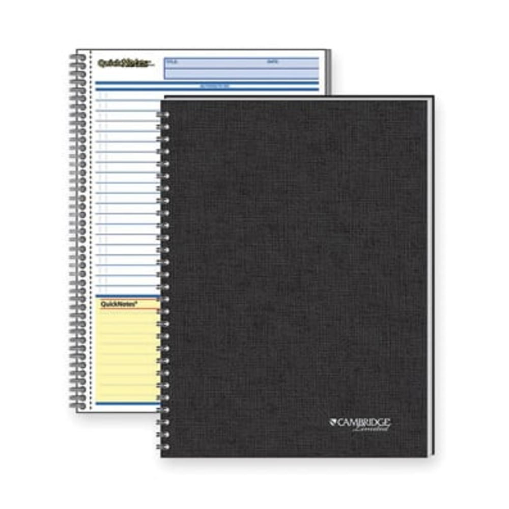 MEADWESTVACO CORP 06096 Mead QuickNotes Business Notebook, 5in x 8in, 1 Subject, 80 Sheets, Black