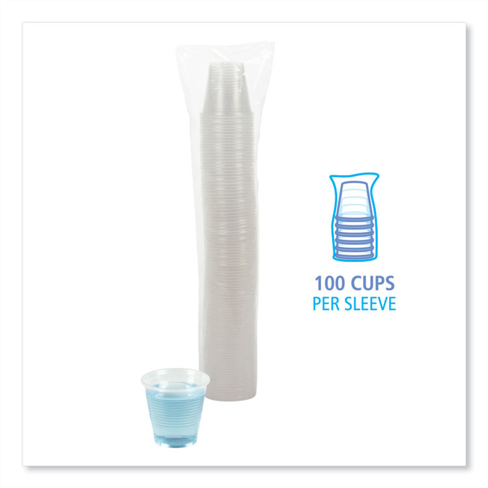 BOARDWALK TRANSCUP5PK Translucent Plastic Cold Cups, 5 oz, 100/Pack