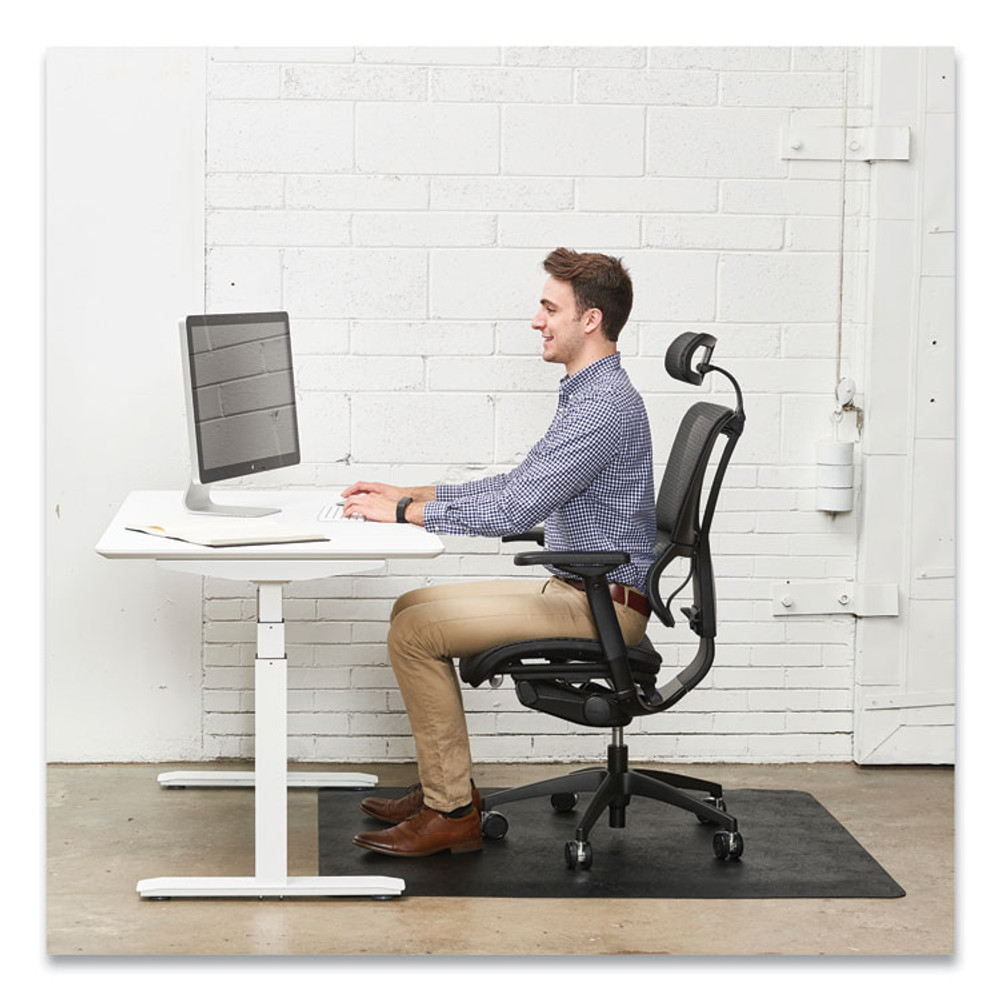 DEFLECTO CORPORATION CM24142BSS25 Ergonomic Sit Stand Mat, 48 x 36, Black, 25/Pallet