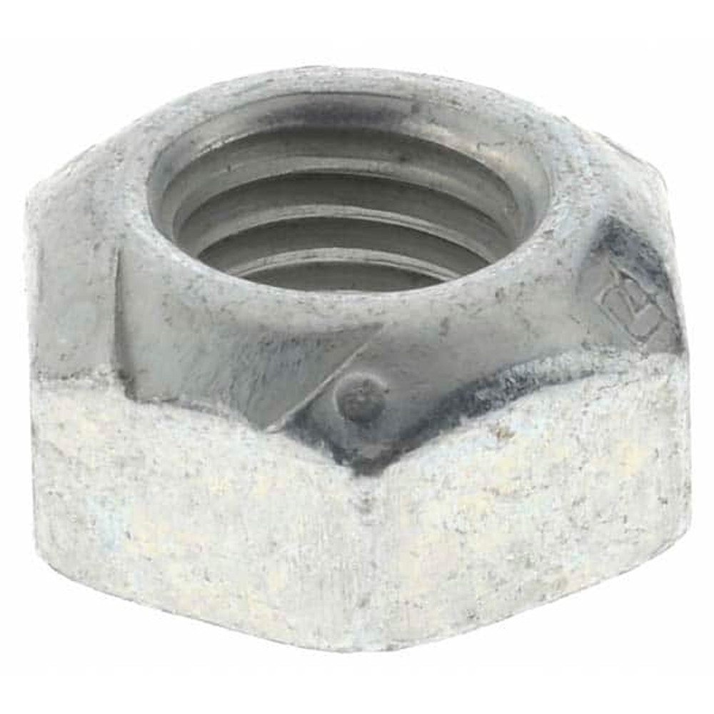 Value Collection KP66141 Hex Lock Nut: Distorted Thread, 1/4-28, Grade C Steel, Zinc-Plated with Wax