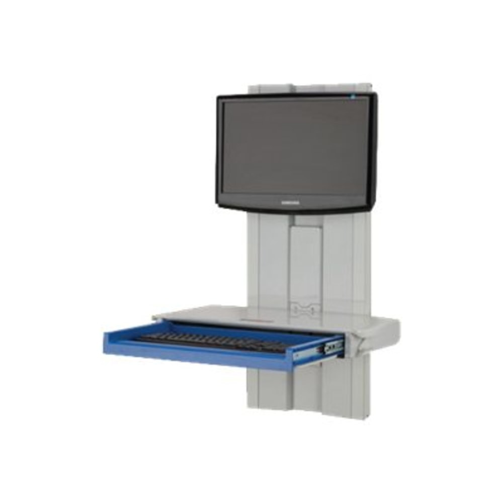 RUBBERMAID Capsa FG9A3600PEC  Healthcare Premium Slim Line w/Work Surface/CPU Holder - Mounting kit (wall mount, CPU holder, VESA adapter, keyboard tray, work surface) - for LCD display / PC equipment - medical - screen size: up to 24in - wall-mounta