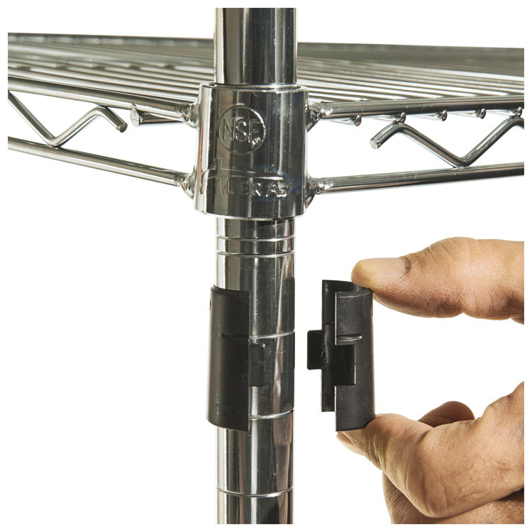 ALERA SW504818SR NSF Certified Industrial Four-Shelf Wire Shelving Kit, 48w x 18d x 72h, Silver