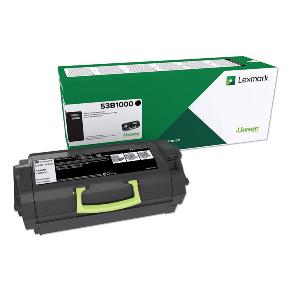 LEXMARK INT'L, INC. 53B1000 53B1000 Unison Toner, 11,000 Page-Yield, Black