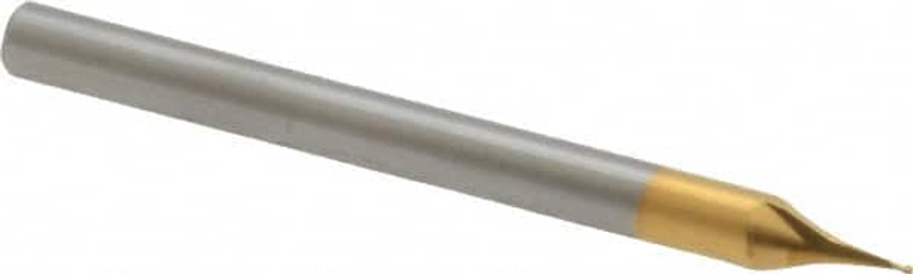 SGS 39301 Square End Mill: 1/64'' Dia, 1/32'' LOC, 1/8'' Shank Dia, 1-1/2'' OAL, 2 Flutes, Solid Carbide