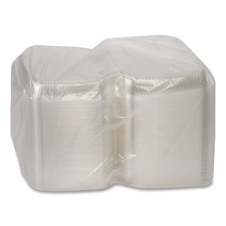 PACTIV EVERGREEN CORPORATION YCI81110 ClearView SmartLock Hinged Lid Container, 9.22 x 8.88 x 2.91, Clear, Plastic, 200/Carton