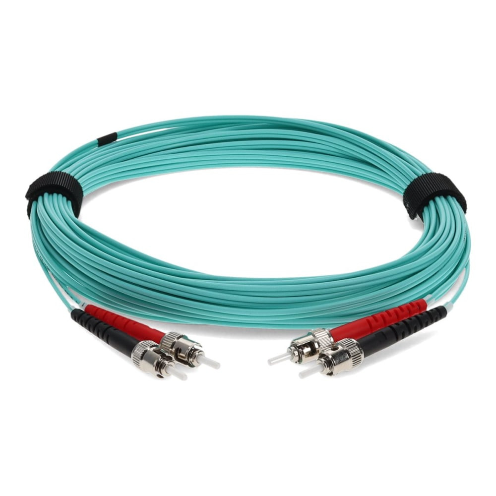 ADD-ON COMPUTER PERIPHERALS, INC. ADD-ST-ST-2M5OM4 AddOn 2m ST OM4 Aqua Patch Cable - Patch cable - ST/UPC multi-mode (M) to ST/UPC multi-mode (M) - 2 m - fiber optic - duplex - 50 / 125 micron - OM4 - halogen-free - aqua