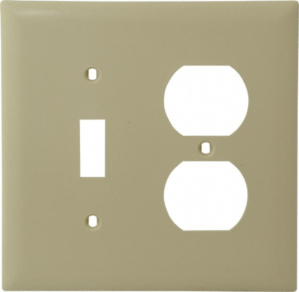 Pass & Seymour TP18I 2 Gang, 4-1/2 Inch Long x 4-3/4 Inch Wide, Standard Combination Wall Plate