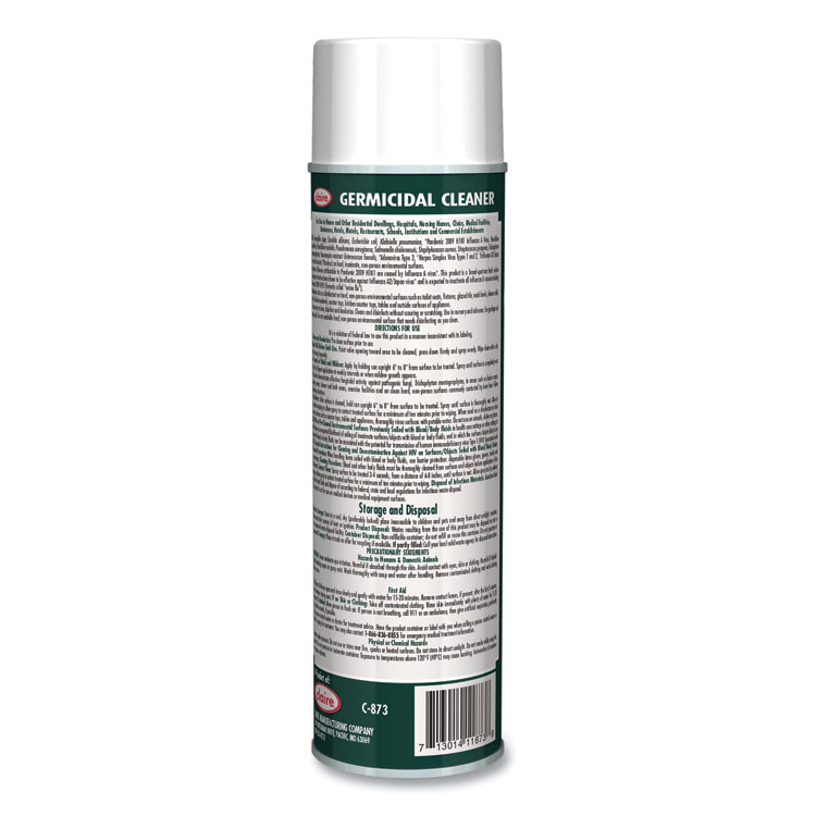 PLZ CORP Claire® 873EA Germicidal Cleaner, Floral Scent, 19 oz Aerosol Spray