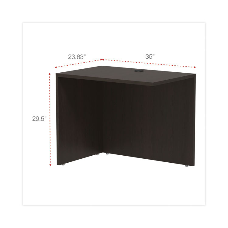 ALERA VA353624ES Alera Valencia Series Reversible Return/Bridge Shell, 35w x 23.63d x 29.5h, Espresso