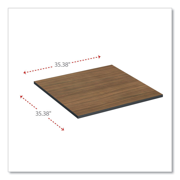 ALERA TTSQ36EW Reversible Laminate Table Top, Square, 35.38w x 35.38d, Espresso/Walnut