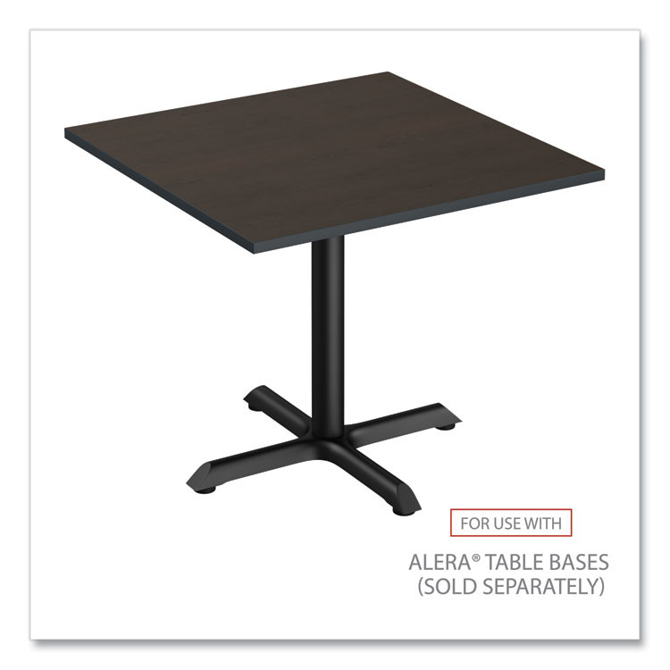 ALERA TTSQ36EW Reversible Laminate Table Top, Square, 35.38w x 35.38d, Espresso/Walnut