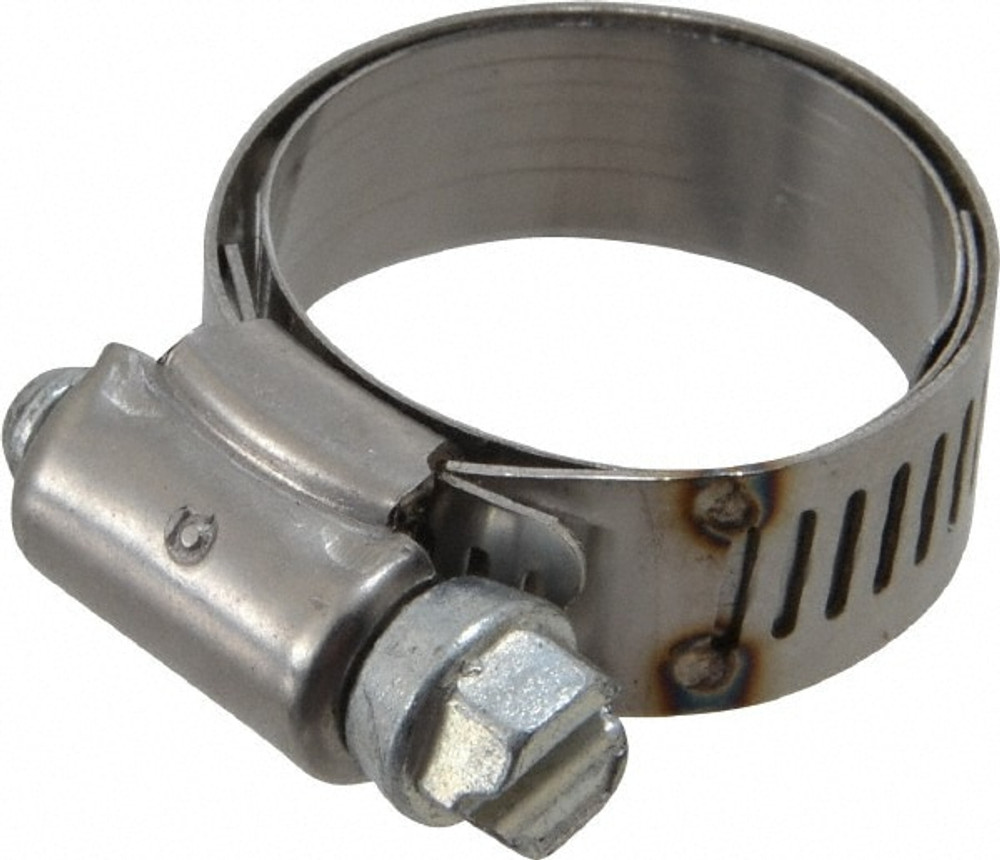 IDEAL TRIDON M613012706 Worm Gear Clamp: SAE 12, 11/16 to 1-1/4" Dia, Stainless Steel Band