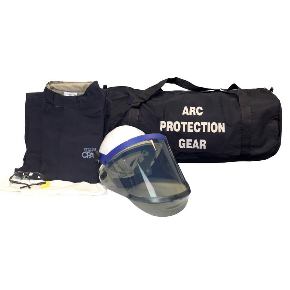 Chicago Protective Apparel AG12-HJP-2XL-NG Arc Flash Clothing Kits; Protection Type: Arc Flash ; Garment Type: Jacket; Pants; Hoods ; Maximum Arc Flash Protection (cal/Sq. cm): 12.00 ; Size: 2X-Large ; Glove Type: Electrical Protection Gloves