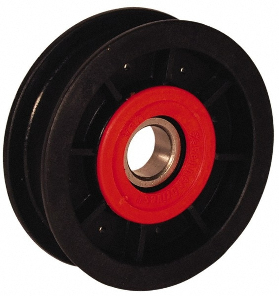 Fenner Drives RA3502 17 Inside x 3-1/2" Outside Diam, 0.44" Wide Pulley Slot, Glass Reinforced Nylon Idler Pulley