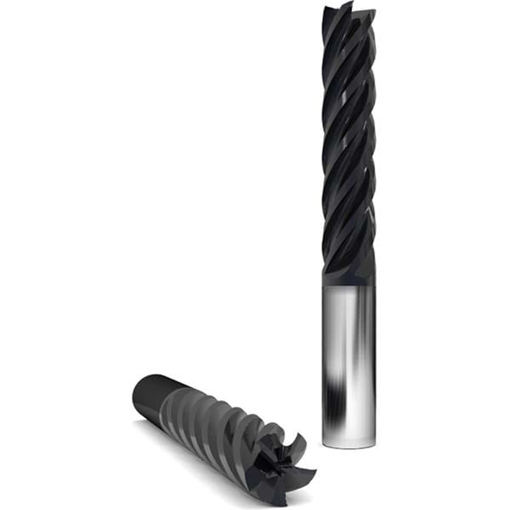 GWS 311446 Square End Mill: 1/4'' Dia, 1'' LOC, 1/4'' Shank Dia, 3'' OAL, 5 Flutes, Solid Carbide