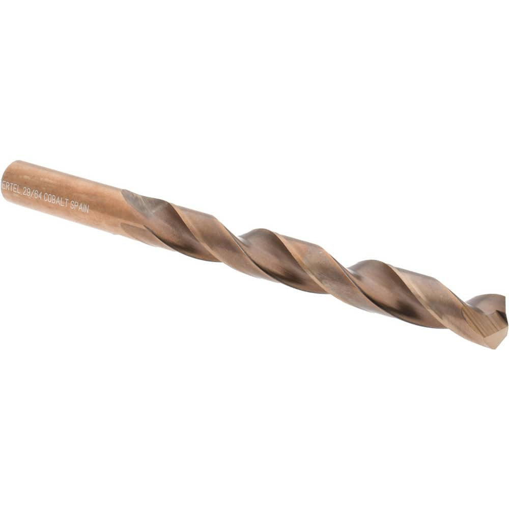 Hertel 42023 Jobber Length Drill Bit: 29/64" Dia, 135 &deg;, Cobalt