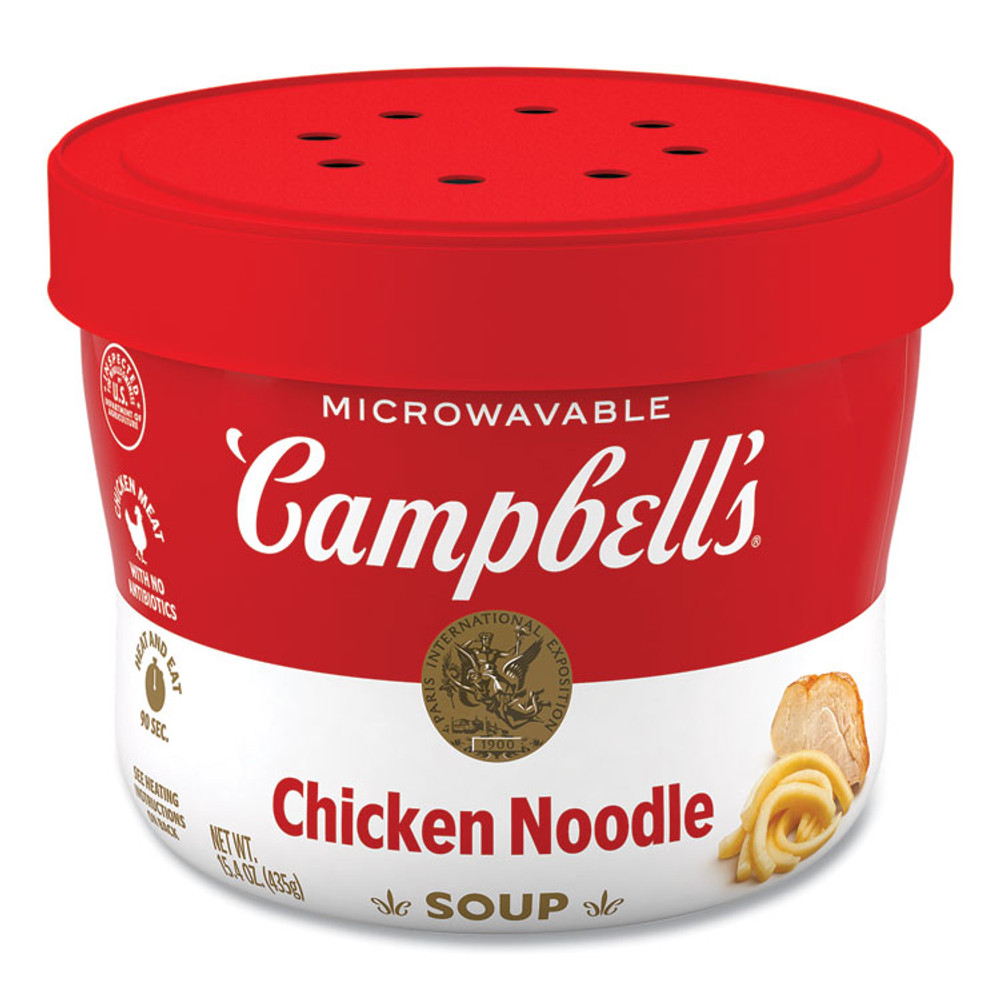 CAMPBELL'S 35100010 Chicken Noodle, 15.4 oz Bowl, 8/Carton