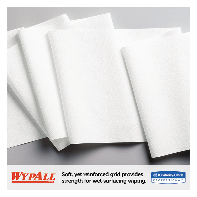 KIMBERLY-CLARK PROFESSIONAL WypAll® 05820 L30 Towels, Center-Pull Roll, 9.8 x 15.2, White, 300/Roll, 2 Rolls/Carton