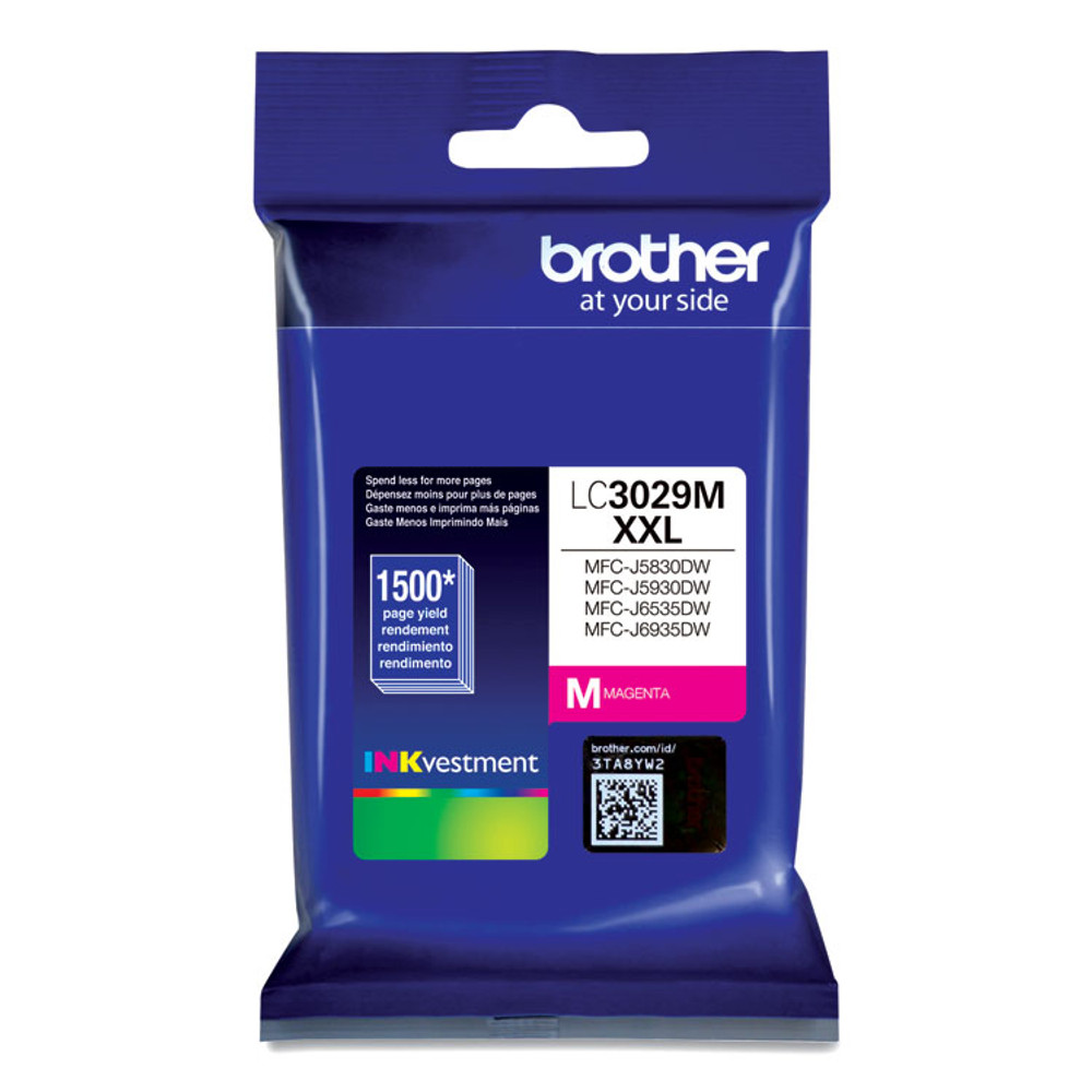 BROTHER INTL. CORP. LC3029M LC3029M INKvestment Super High-Yield Ink, 1,500 Page-Yield, Magenta