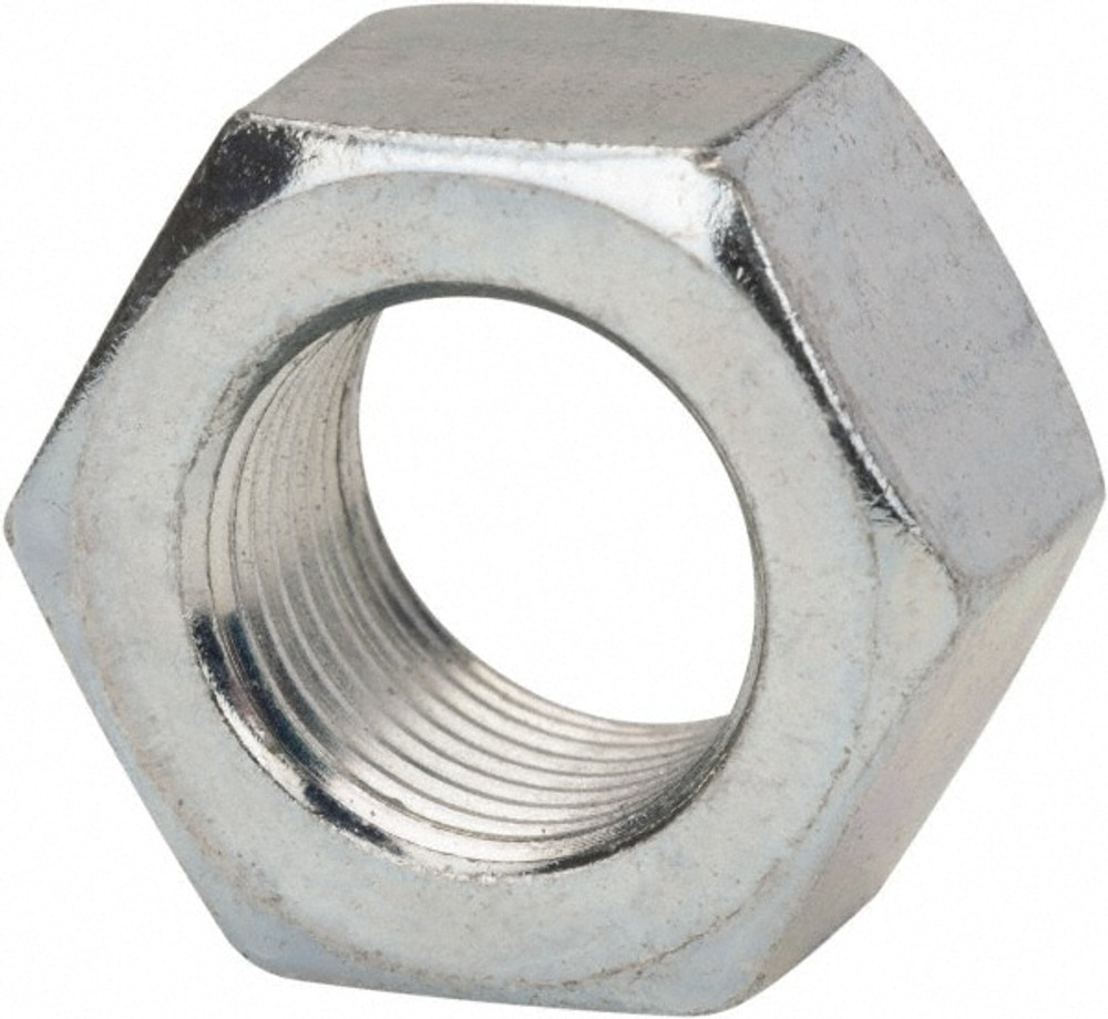 MSC MP33007 Hex Nut: 3/4-10, Grade 5 Steel, Zinc Clear Finish