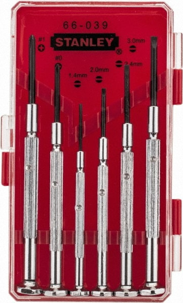 Stanley 66-039 Screwdriver Set: 6 Pc, Phillips & Slotted