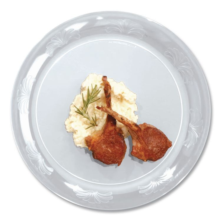 WNA, INC. DWP9180 Designerware Plastic Plates, 9" dia, Clear, 10/Pack, 18 Packs/Carton