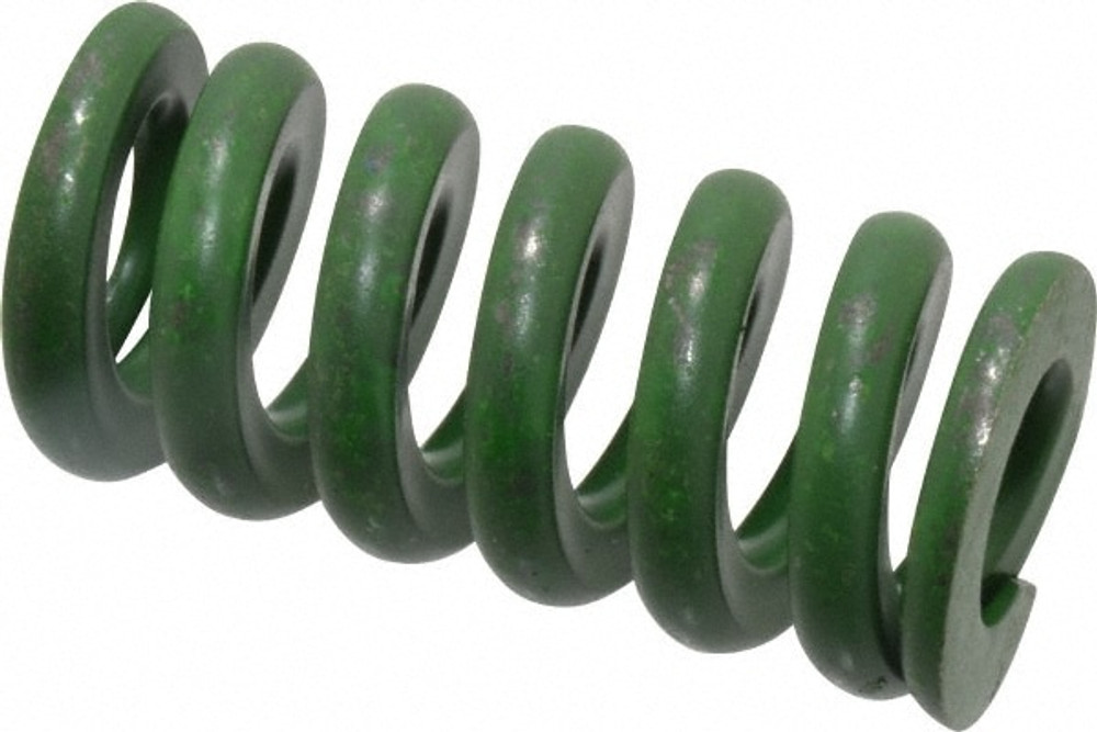 Associated Spring Raymond 106-508 Die Spring: 1" Hole Dia, 1/2" Rod Dia, 2" Free Length, Green