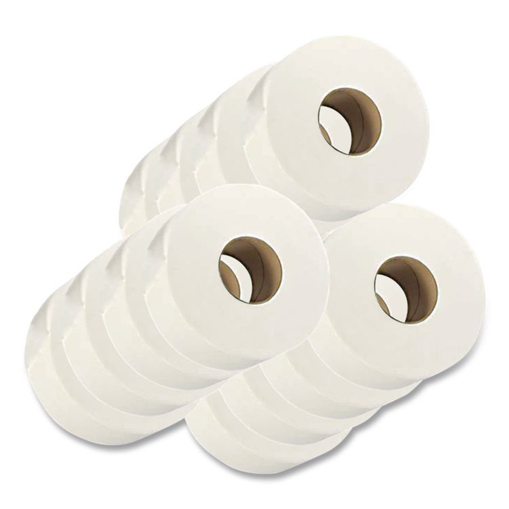 AMERICAN PAPER CONVERTING Eco Green® EJ932 Recycled Two-Ply Jumbo Toilet Paper, Septic Safe, 3.55" x 1,000 ft, White, 12 Rolls/Carton