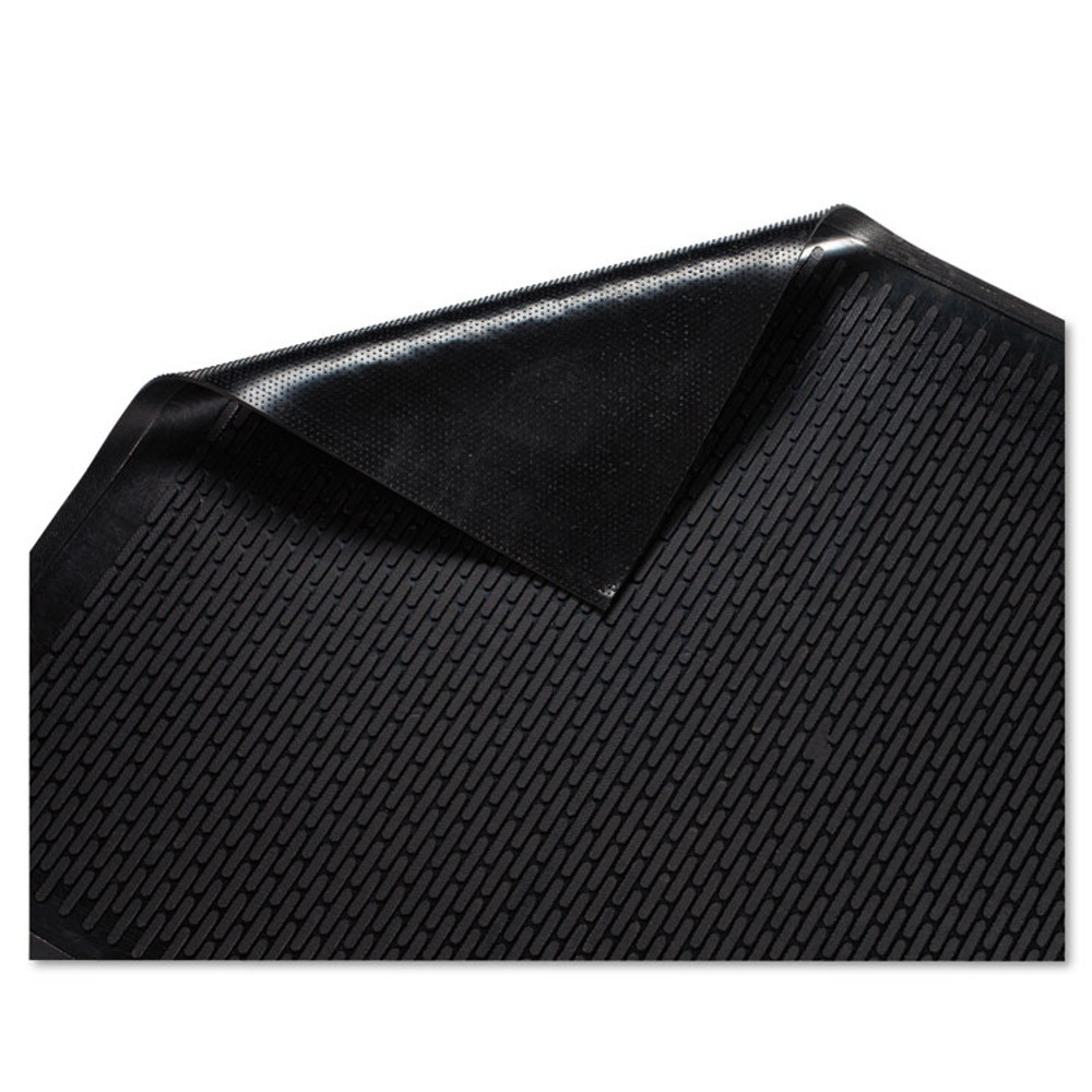 MILLENNIUM MAT COMPANY Guardian 14030500 Clean Step Outdoor Rubber Scraper Mat, Polypropylene, 36 x 60, Black