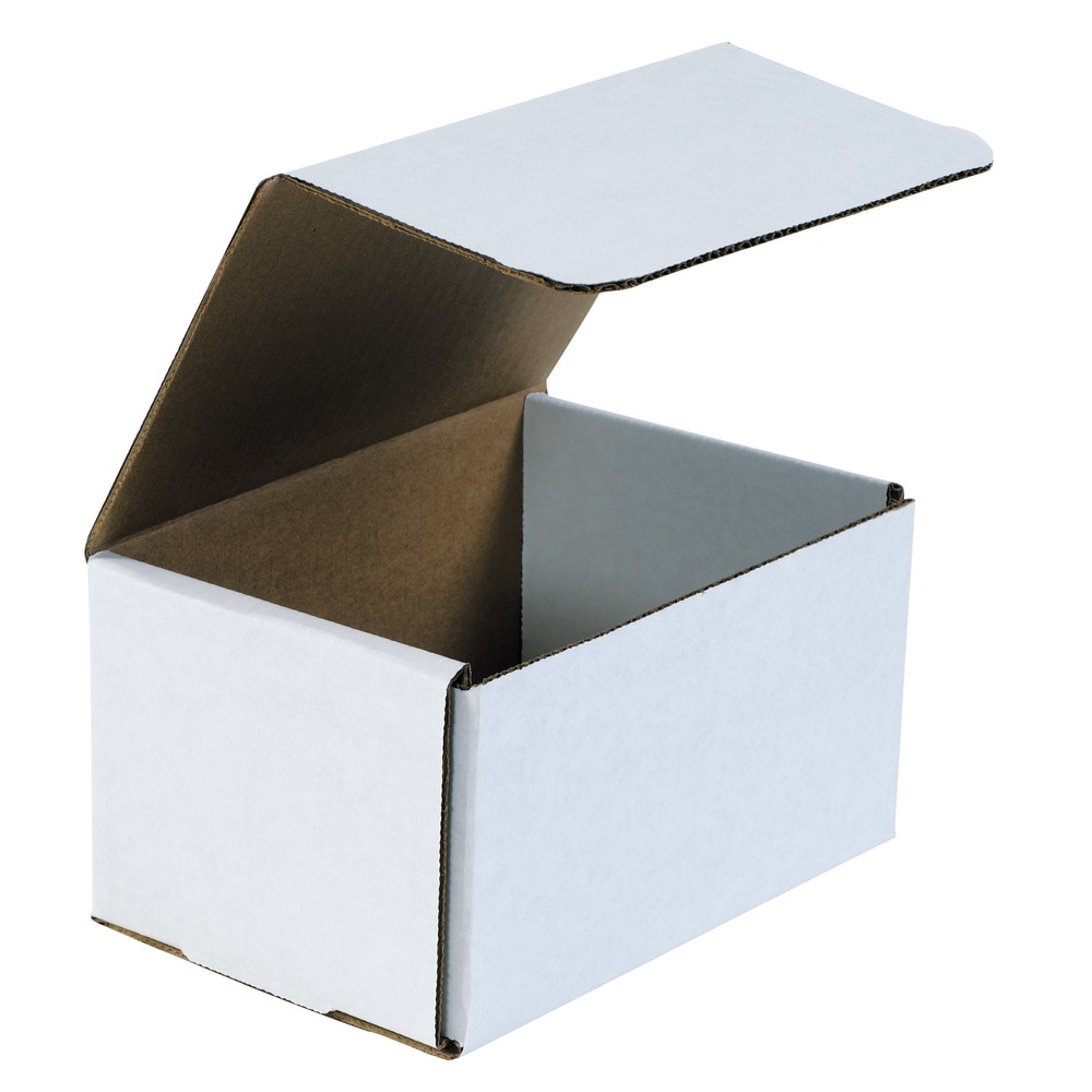 B O X MANAGEMENT, INC. Partners Brand M754  White Corrugated Mailers, 7in x 5in x 4in, Pack Of 50