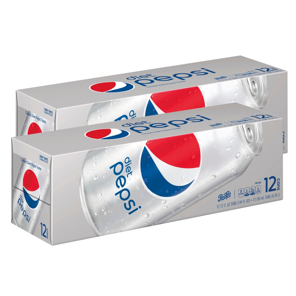When you need a pick-me-up, opt for Diet Pepsi. Its light, crisp taste gives you all the refreshment you need.  Zero sugar, zero calories and zero carbs.  12-oz Diet Pepsi cans comes in a pack of 24.  Case of 24 cans (12 cans per pack, case of 2 packs).