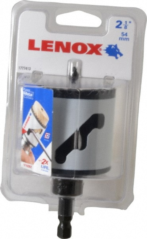 Lenox 1772951 Hole Saw: 2-1/8" Saw Dia, 1-9/16" Cut Depth