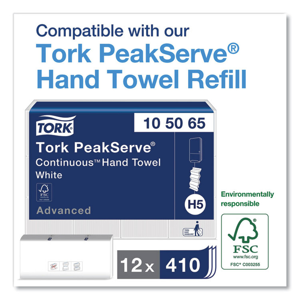 SCA TISSUE Tork® 552520 PeakServe Continuous Hand Towel Dispenser, 14.57 x 3.98 x 28.74, White