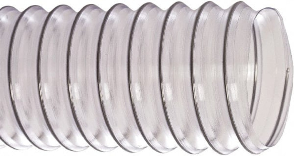 Flexaust 8011100025 Vacuum Duct Hose: Polyvinylchloride, 10" ID, 1 Hg Vac Rating, 2.7 psi