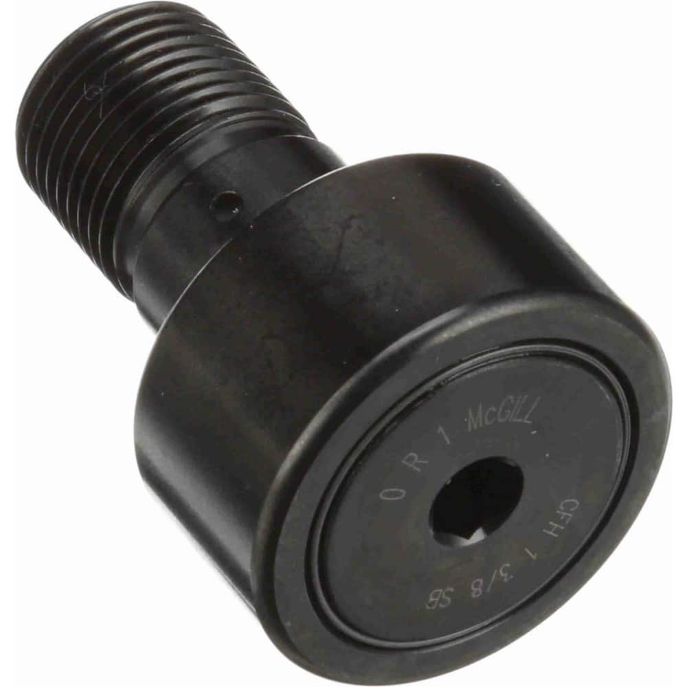 McGill 2130512000 Plain Cam Follower: 1.375" Roller Dia, 0.75" Roller Width, 0.75" Stud Dia, 1-1/4" Stud Length