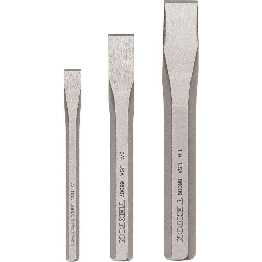 Tekton PNC91003 Cold Chisel Set, 3-Piece (1/2, 3/4, 1 in.)