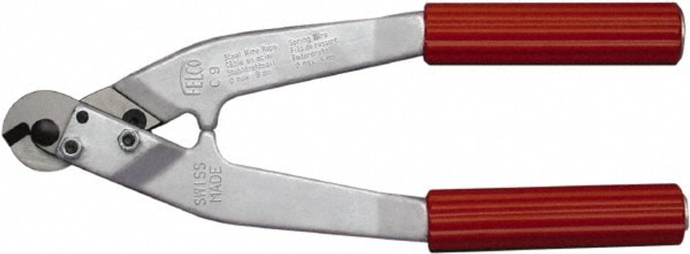 FELCO C9 Cable Cutter: 0.25" Capacity, Aluminum Handle, 12.7969" OAL