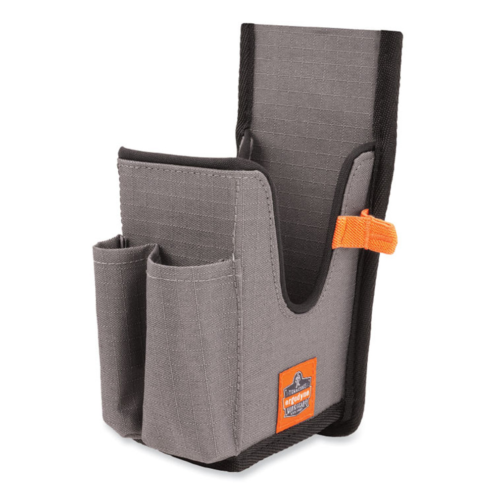 TENACIOUS HOLDINGS, INC. ergodyne® 19181 Squids 5540 Handheld Barcode Scanner Holster with Belt Loop, Large, 2.75 x 3.5 x 8, Polyester, Gray