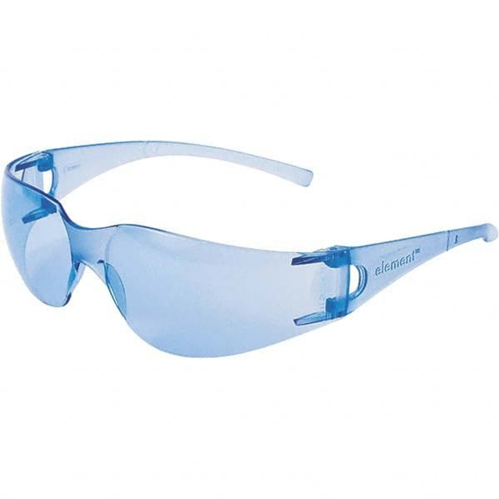 KleenGuard 33072 Safety Glass: Uncoated, Polycarbonate, Light Blue Lenses, Frameless, UV Protection