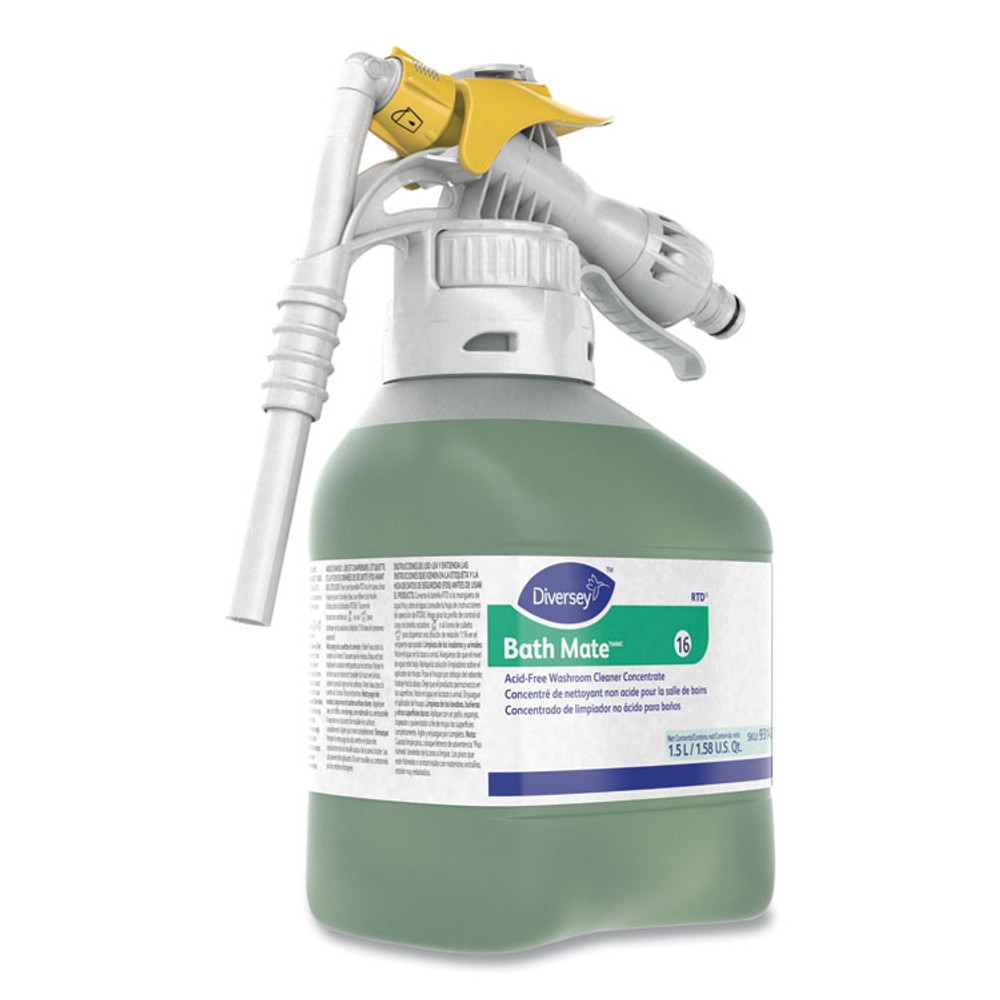DIVERSEY 93145328 Bath Mate Non-Acid Washroom Cleaner Concentrate, Fresh Scent, 50.7 oz Bottle , 2/Carton