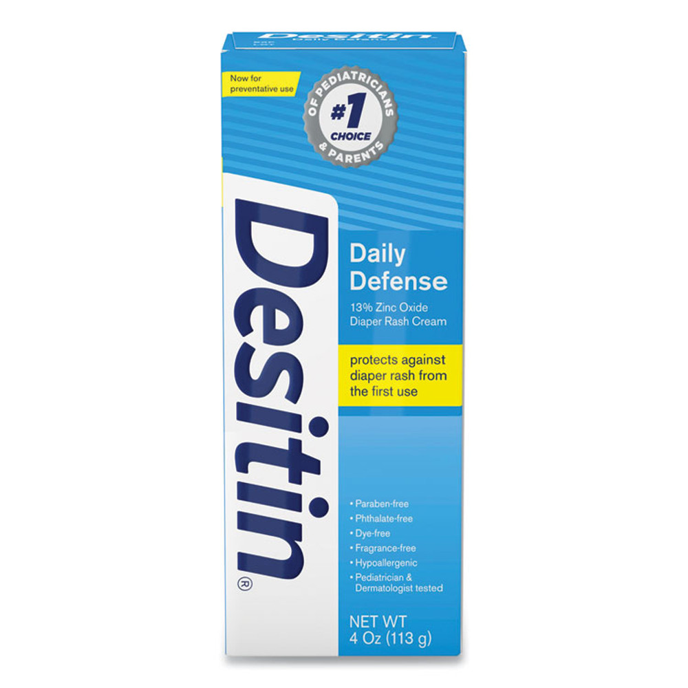 JOHNSON & JOHNSON Desitin® 00301 Daily Defense Baby Diaper Rash Cream with Zinc Oxide, 4 oz Tube