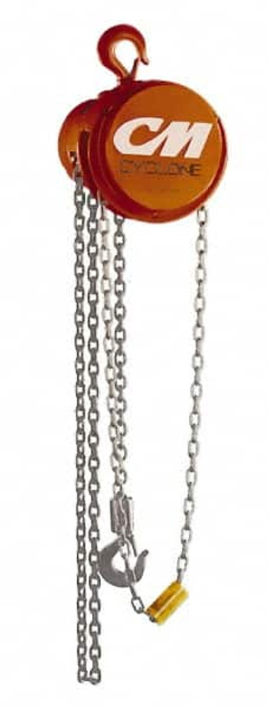 CM 4630 Manual Hand Chain Hoist: 6 Ton Working Load Limit, 10' Max Lift