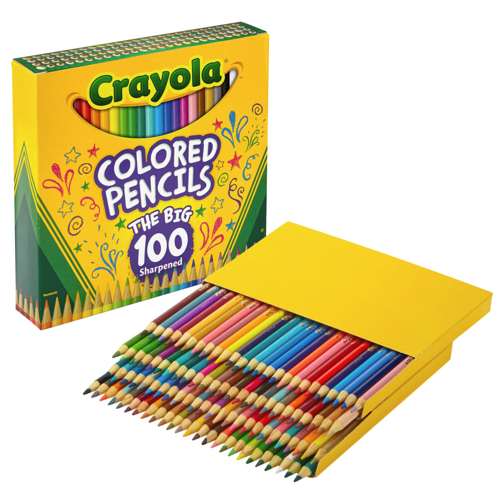 CRAYOLA LLC 68-8100 Crayola Colored Pencils, Assorted Colors, Set Of 100 Pencils