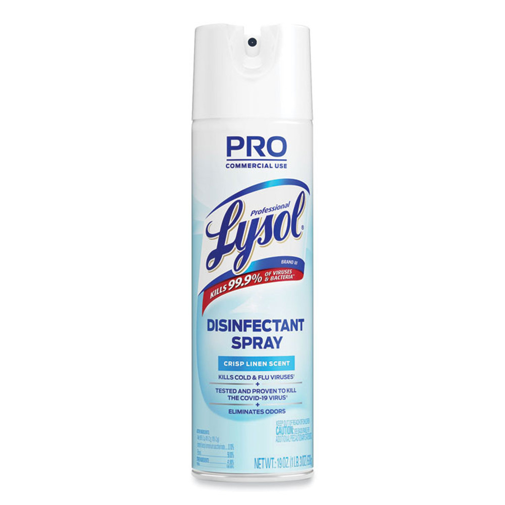 RECKITT BENCKISER Professional LYSOL® Brand 74828EA Disinfectant Spray, Crisp Linen, 19 oz Aerosol Spray