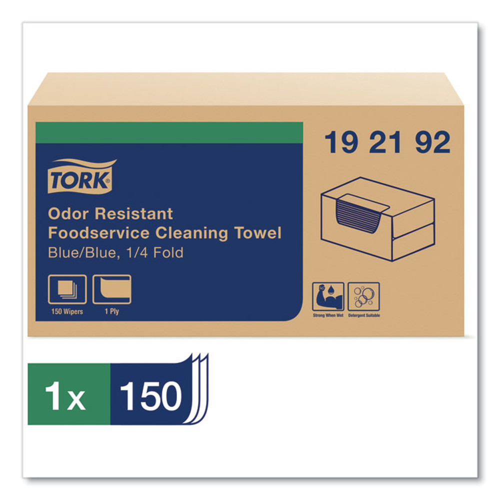 SCA TISSUE Tork® 192192 Foodservice Cloth, 13 x 24, Blue, 150/Carton