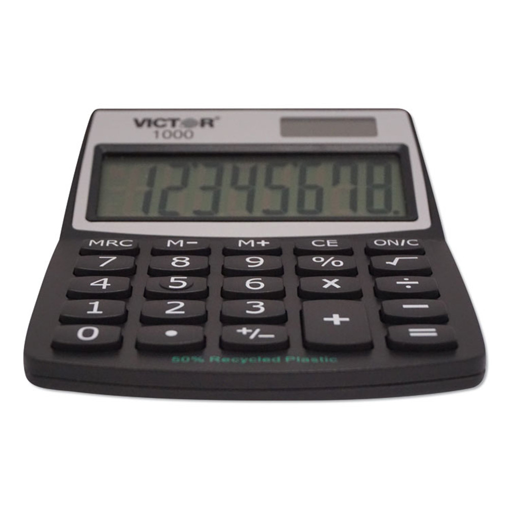 VICTOR TECHNOLOGY LLC 1000 1000 Minidesk Calculator, 8-Digit LCD