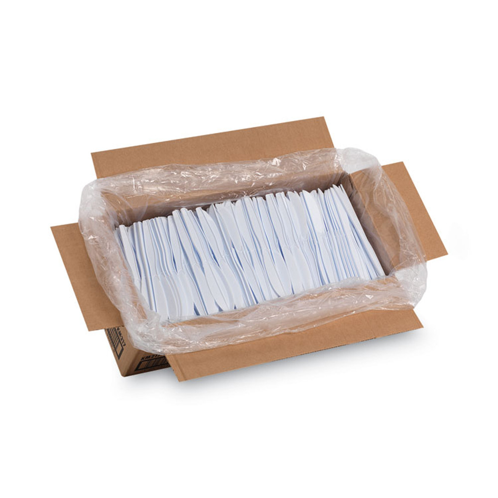 GEORGIA PACIFIC Dixie® KM217 Plastic Cutlery, Heavy Mediumweight Knife, White, 1,000/Carton