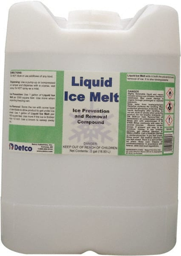 Detco 1016-C05 Liquid Ice Melt, 5 Gal Cube