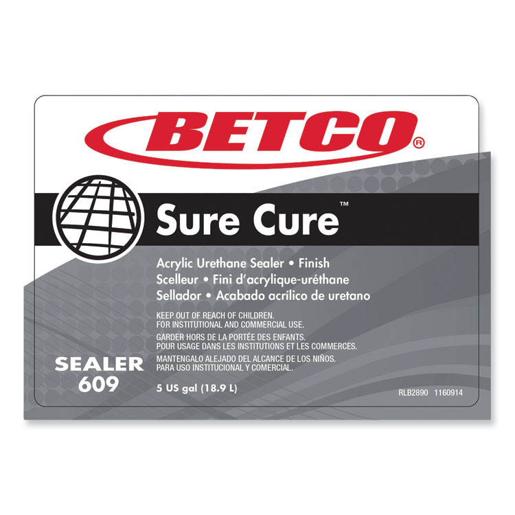 BETCO CORPORATION 609B500 Sure Cure Urethane Fortified Sealer/Finish, 5 gal Bag-in-Box