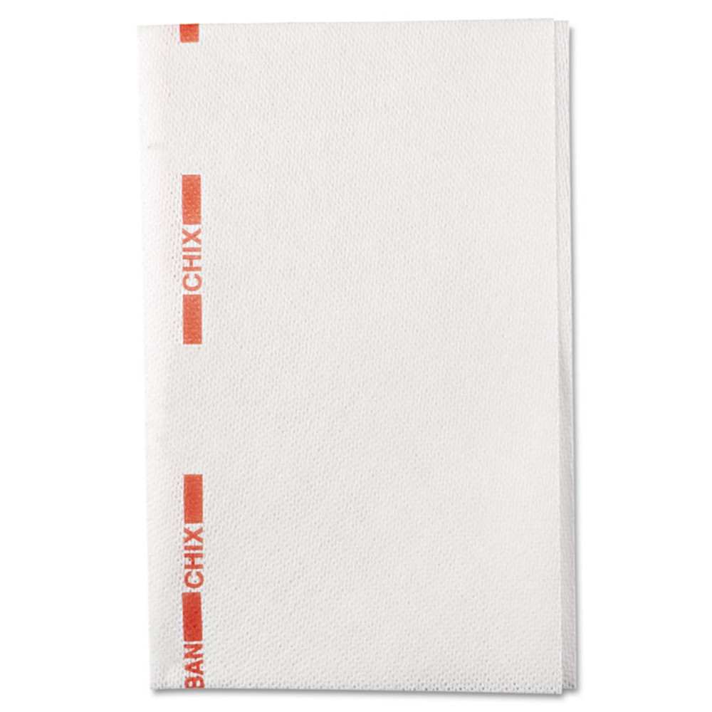 CHICOPEE, INC Chix® 8252 Food Service Towels, Cotton, 13 x 21, White/Red, 150/Carton